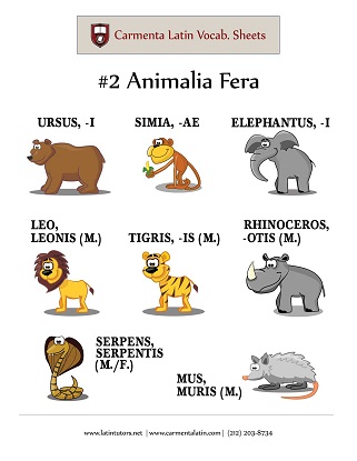 carmenta latin tutors resource image 02-animalia-fera thumbnail